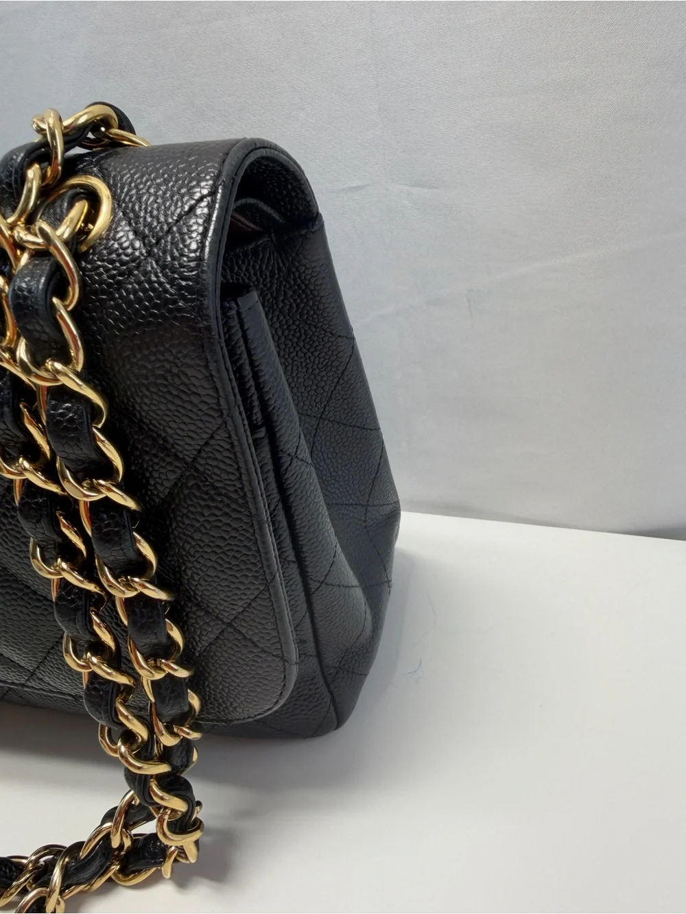 CHANEL Caviar Quilted Jumbo Single Flap Black
